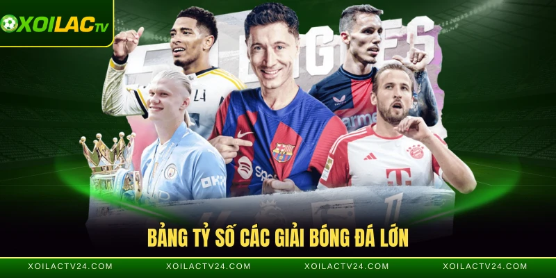 Bảng tỷ số các giải bóng đá lớn